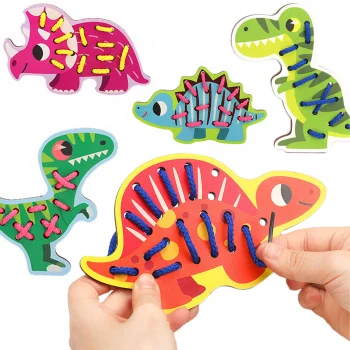 Bakalu koka šņorēšanas spēle Dinozauri KZ0978
