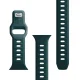 3mk silikona siksniņa Apple Watch 42 / 44 / 45 / 49 mm viedpulkstenim, zaļa