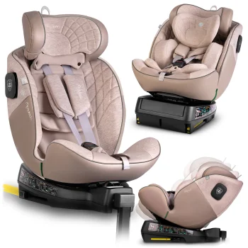 Nukido Aero Line bērnu autokrēsliņš 0-36 kg Isofix, bēšs