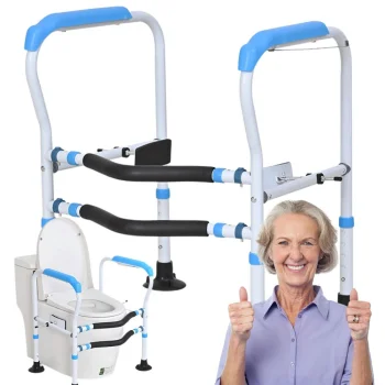 Regulējams tualetes atbalsta rāmis senioriem, 53–56 x 42 x 60–70 cm