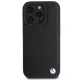 BMW Leather Crossing Lines vāciņš priekš iPhone 16 Pro 6.3\", melns