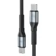 3mk Hyper Cable N-SERIES USB-C uz USB-C kabelis 2m 60W, melns