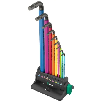 Sešskaldņu atslēgu komplekts Wera 950/9 Hex-Plus Multicolour 3, 9 gab.