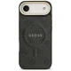 Guess 4G PU Classic Logo MagSafe vāciņš priekš iPhone 17 Air, melns