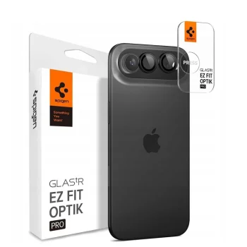 Spigen Optik Pro Glas.Tr "EZ Fit" kameras aizsargs iPhone 17 Air (2 gab.), melns