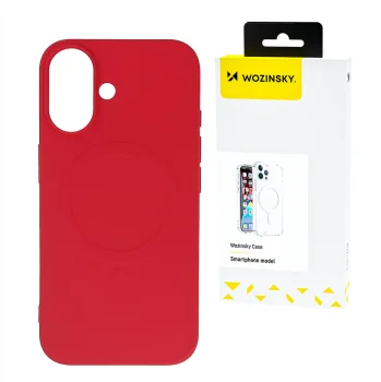 Wozinsky Samsung Galaxy S24 FE vāciņš Liquid Silicone Case MagSafe, sarkans