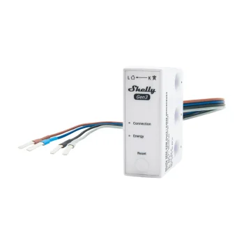 Shelly 3EM-63W Gen3 1/3 fāžu elektroenerģijas skaitītājs ar Wi-Fi un Bluetooth