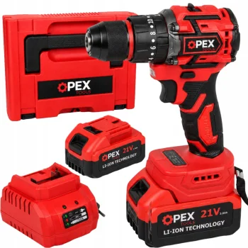 OPEX TOOLS OPX28037 Akumulatora urbjmašīna-skrūvgriezis, 21V, 2x 3.0Ah, 50Nm