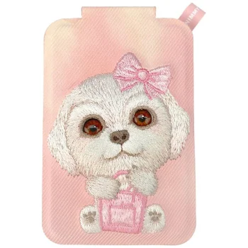 Nimmy New Big-Eye Cute Pets 2.0 Dog magnētiskais maciņš ar statīvu, rozā