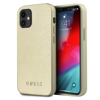 Guess iPhone 12 mini vāciņš Iridescent, zelta