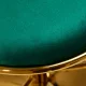Bāra krēsls 4Rico QS-B313a ar regulējamu augstumu 60-80 cm, samts, zaļš/zelts