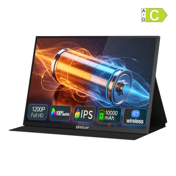 Portatīvais skārienekrāna monitors ZEUSLAP P16BT 16" IPS 1920x1200 10000 mAh