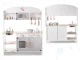 Bērnu Rotaļu Spēļu MDF Koka Virtuves Iekārta Komplekts ar Piederumiem MODERN CLASSIC | Kids Toy Wooden Kitchen...