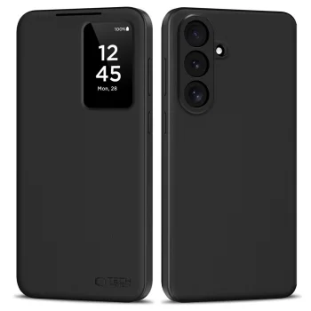 Atverams vāciņš Tech-Protect Smart Wallet priekš Samsung Galaxy S26 FE, Matte Black