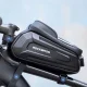 Rockbros B68 velosipēda rāmja soma ar tālruņa nodalījumu un pārvalku, 1.7L, melna