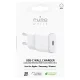 Puro White 20W Power Delivery USB-C tīkla lādētājs, balts