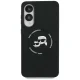 Karl Lagerfeld vāciņš Samsung Galaxy S25 Edge Silicone Double Heads, melns