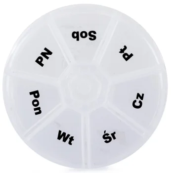 Zāļu kastīte organizators 7 dienām, 8.5 cm