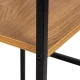 Plaukts ModernHome ar 3 plauktiem, metāla rāmis, bēniņu stils, 29 x 23.5 x 80 cm