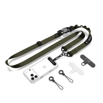 Tech-Protect C9S Rope Crossbody telefona kakla un pleca siksna, zaļa