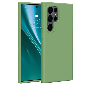 Etteri Silicone Case silikona vāciņš Samsung Galaxy S24 Ultra zaļš