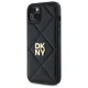 DKNY Quilted Stack Logo iPhone 15 Plus vāciņš, melns