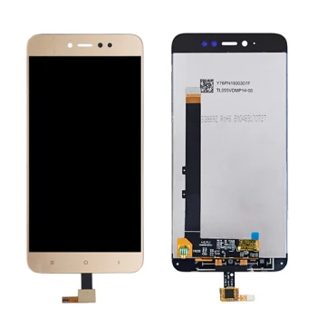 LCD ekrāns Xiaomi Redmi Note 5A Prime ar rāmi, atjaunots (zelts)