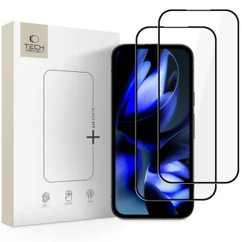 Aizsargstikls Tech-Protect Glass Fit+ Google Pixel 9A / 10A (2 gab.), melns