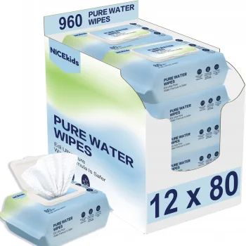 Bakalu NICEKIDS Baby Aqua mitrās salvetes bērniem, 99,89% ūdens, 960 gab.