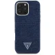 Guess Denim Triangle Logo MagSafe iPhone 16 Pro vāciņš, zils