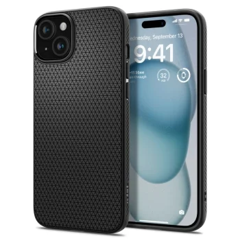 Spigen iPhone 15 vāciņš Liquid Air, matēts melns