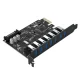 Orico ORICO-PVU3-7U-V1 PCI-E 7x USB 3.0 paplašināšanas karte Melna