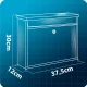 Humberg pasta kastīte HM-860, 37,5x30x12 cm, melna