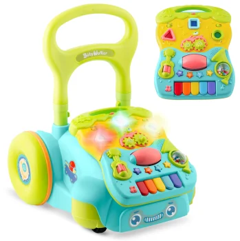 Attīstošais staigulis ar mūziku 2-in-1 Ricokids RK-744, tirkīza