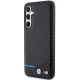 BMW Leather Carbon vāciņš priekš Samsung Galaxy S23 FE S711 BMHCS23FE22NBCK, melns