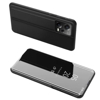 Atverams vāciņš Xiaomi Redmi Note 12 5G / Poco X5 5G Clear View Case, melns
