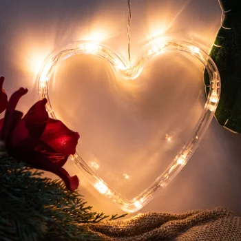 Ikonka LED Ziemassvētku dekorācija Sirds, 10 LED