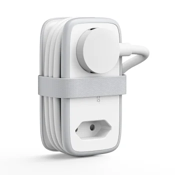 Orico APP 5in1 pagarinātājs 2x AC + 2x USB-A + 1x USB-C 15.5W 1.1m, balts
