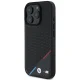 BMW M Perforated Tricolor Line MagSafe vāciņš iPhone 16 Pro, melns