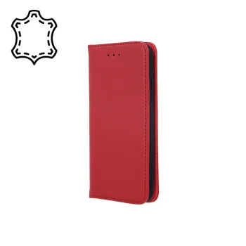 Samsung Galaxy S21 FE 5G (SM-G990B/DS) Genuine Leather Wallet Phone Cover, Maroon | Telefona Vāciņš Maciņš Apvalks...