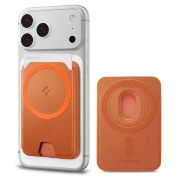 Magnētiskais maks Spigen Valentinus MagFit+ MagSafe Oranžs
