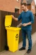 Multistore 120L atkritumu tvertne plastmasai, dzeltena