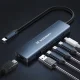 Wozinsky WHBC10Y4S USB-C 6-in-1 centrmezgls, alumīnija, pelēks