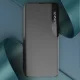 Atverams telefona vāciņš Samsung Galaxy S24 FE Eco Leather View ar statīvu, melns