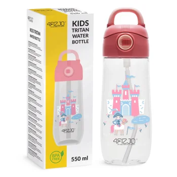 4Fizjo bērnu ūdens pudele Zamek, 550 ml, daudzkrāsaina