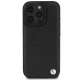 BMW Leather Hot Stamp MagSafe vāciņš iPhone 16 Pro Max, melns