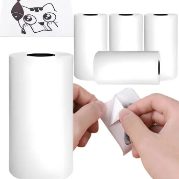 Pašlīmējošs termopapīrs mini printeriem, 55 mm, 5 ruļļi