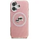 Karl Lagerfeld IML Glitter Karl & Choupette Heads MagSafe vāciņš priekš iPhone 16, rozā