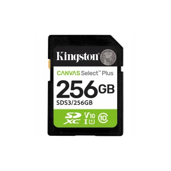 Kingston Canvas Select Plus Gen3 SDXC atmiņas karte 256 GB 150MB/s UHS-I U1 V10 C10