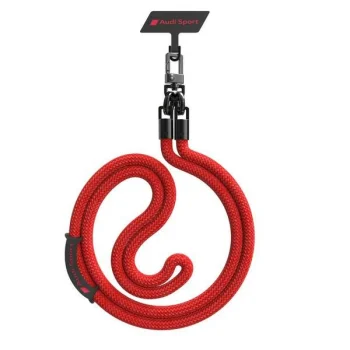 Audi universāla telefona pleca siksniņa 120 cm x 10 mm, sarkana